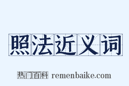 照法近义词是什么意思的图片